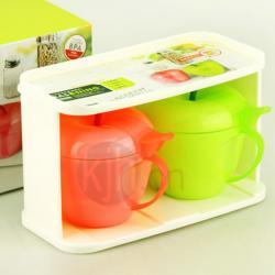 二格小蘋(píng)果調味盒（抽屜