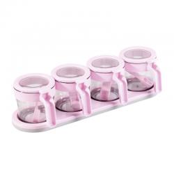 圓形調味盒4個(gè)裝 350m