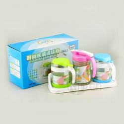 時(shí)尚玻璃調味瓶（三件套