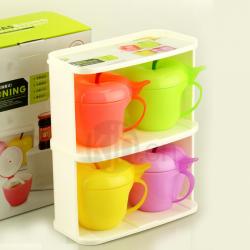 四格小蘋(píng)果調味盒（抽屜