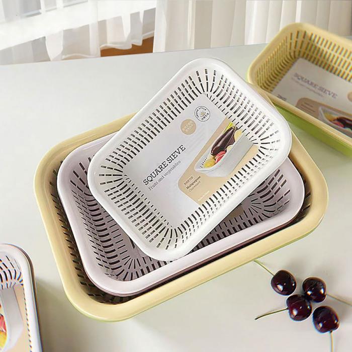 小號/中號/大號長(cháng)方果蔬篩(單層瀝水/雙層隔