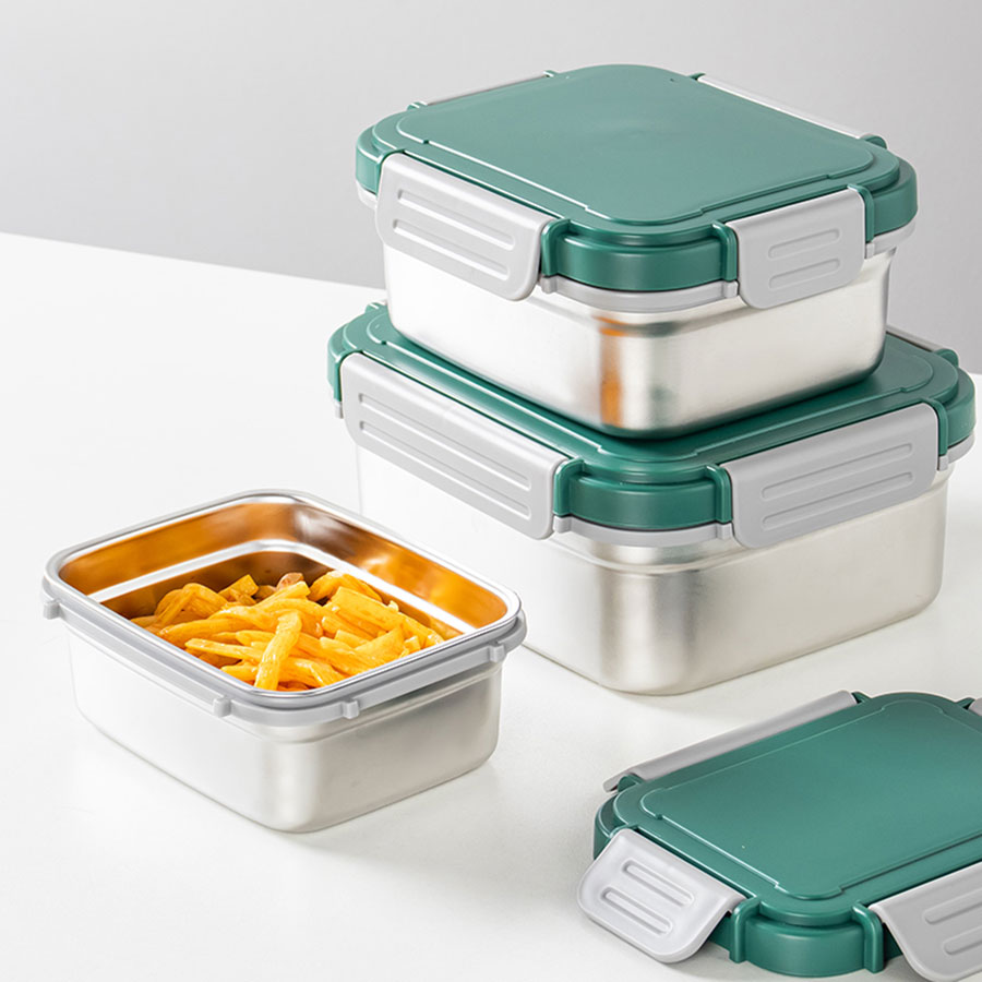 盒其新鮮不銹鋼密封盒S510ml/M880ml/L1.45L