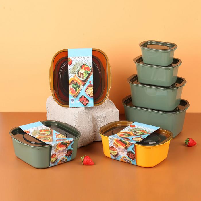 疊疊樂(lè )保鮮盒四件套(長(cháng)方形/正方形)